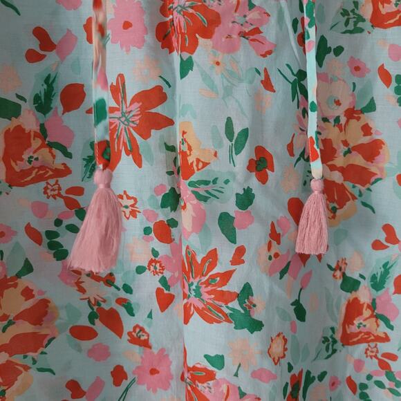 J.crew Women's Floral boho printed beach caftan size small - Picture 4 of 13